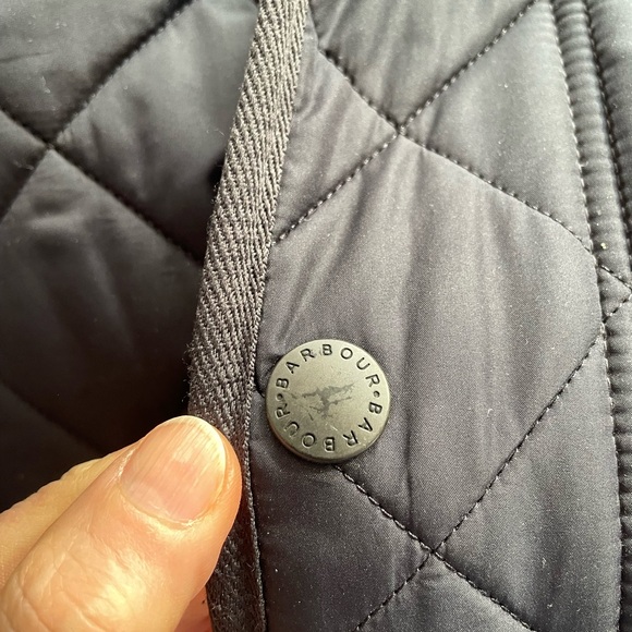 Vintage XL Barbour black winter chore shovel fleeced quilted vintage coat Bardon - Picture 10 of 16